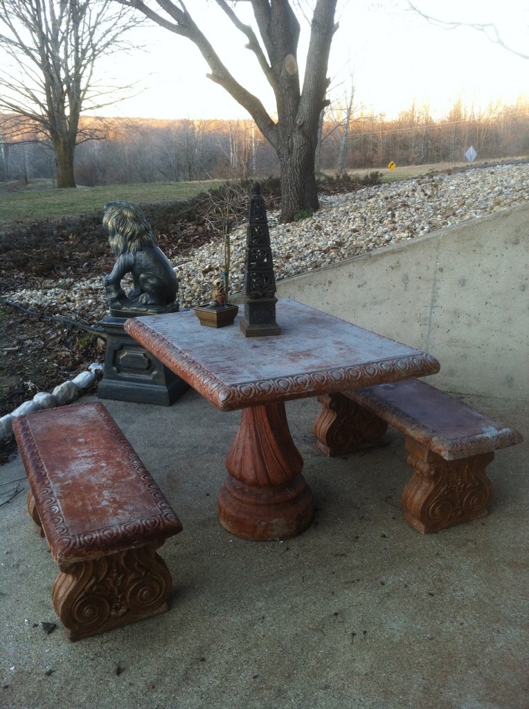 Stone Table in Illinois Sans Might Oak Stone Table in Illinois Sans Might Oak
