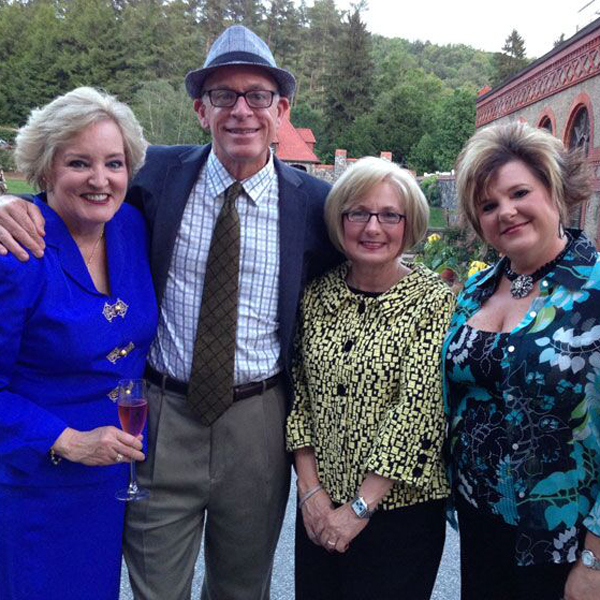 Susan Fox, Paul Zimmerman, Teresa Byington, Tina Van Cleave at Biltmore Rose Trials reception