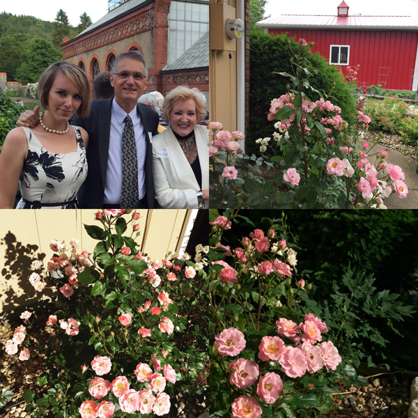 Dr. & Mrs. Keith Zary & me at the Biltmore Rose Trials & Dr. Zary's Rose 'Kimberlina'